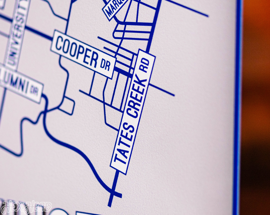 Lexington, Kentucky School Street Poster Single Layer Metal Wall Art