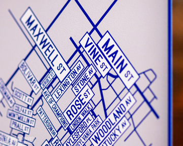 Lexington, Kentucky School Street Poster Single Layer Metal Wall Art