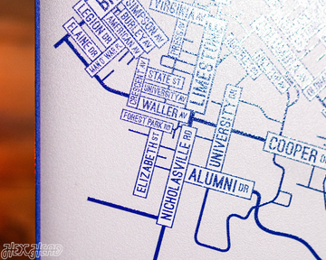 Lexington, Kentucky School Street Poster Single Layer Metal Wall Art