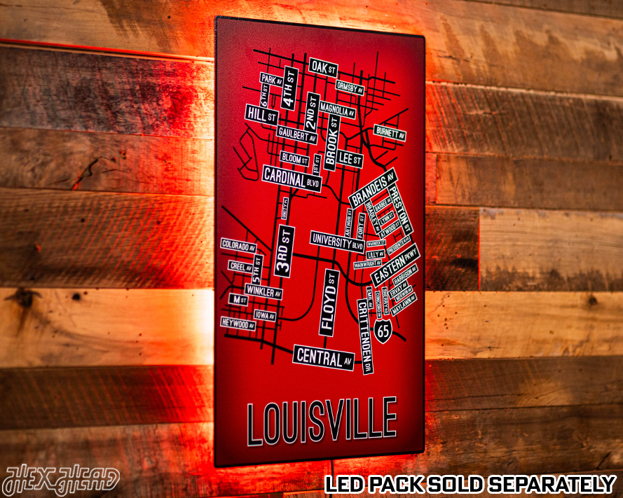 Louisville School Street Poster Single Layer Metal Wall Art