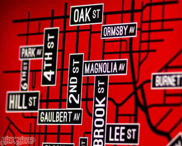 Louisville School Street Poster Single Layer Metal Wall Art