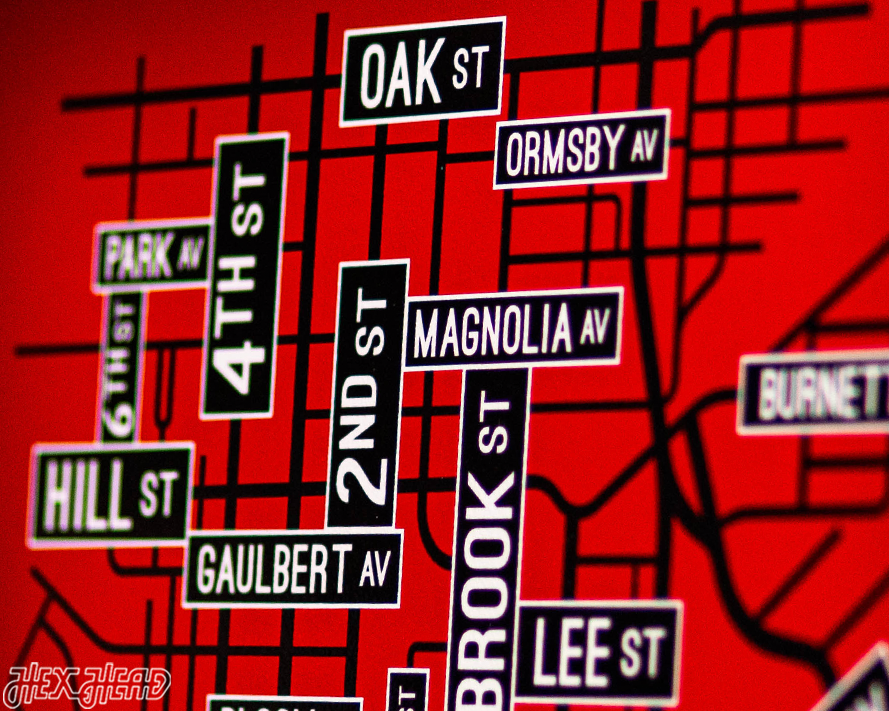 Louisville School Street Poster Single Layer Metal Wall Art