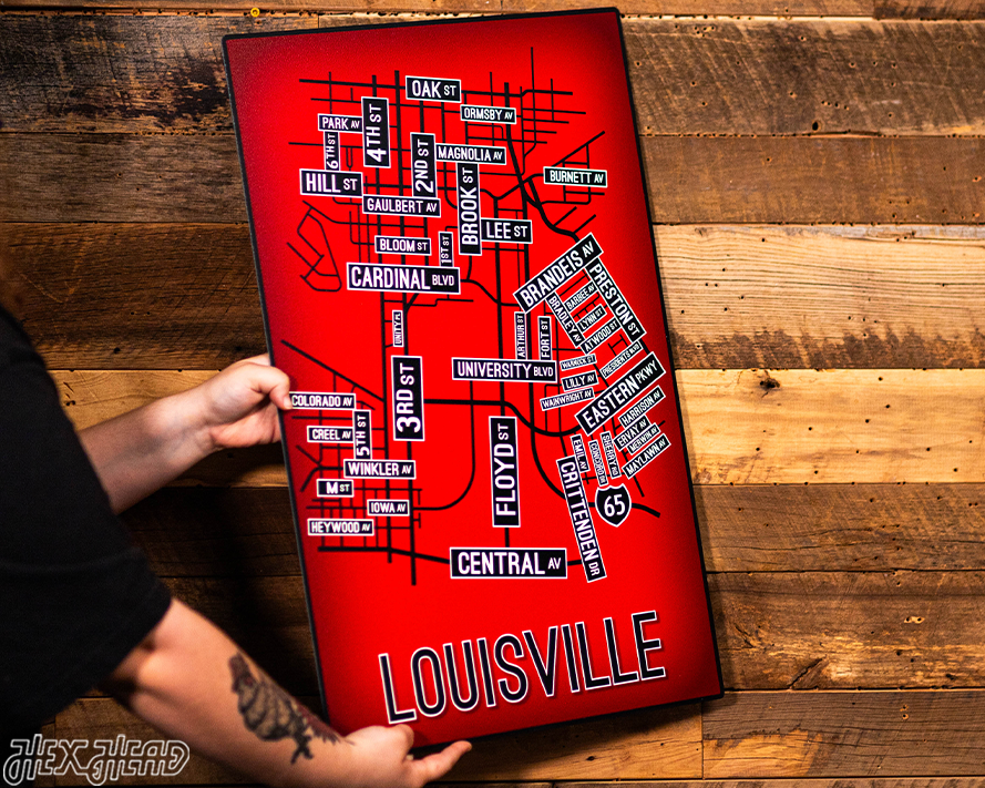 Louisville School Street Poster Single Layer Metal Wall Art