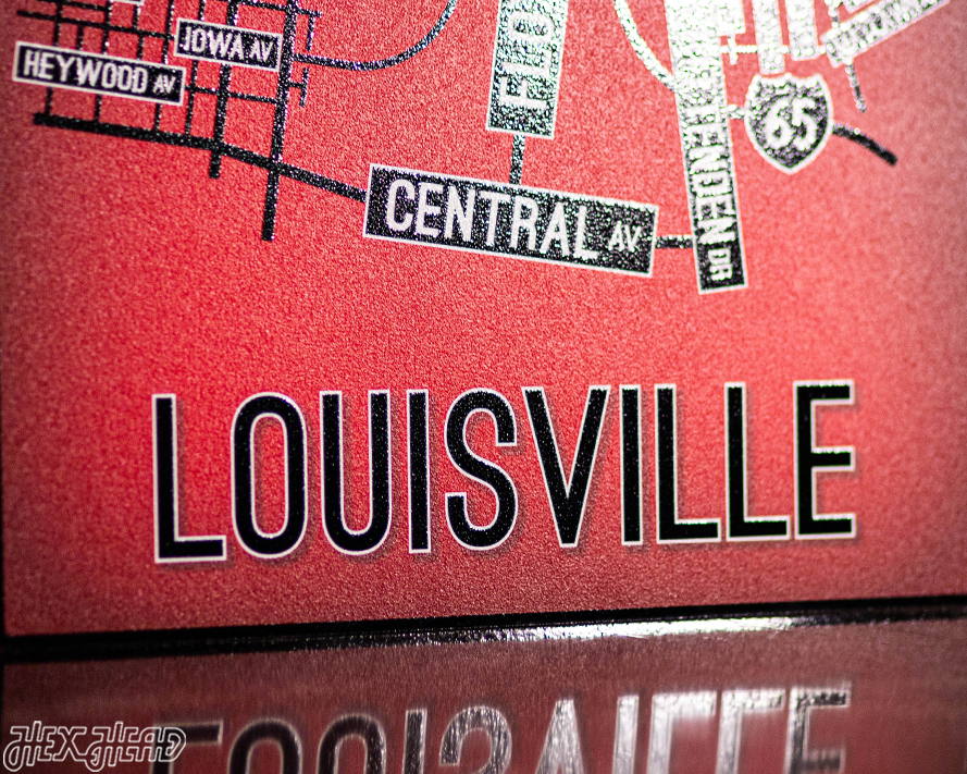 Louisville School Street Poster Single Layer Metal Wall Art