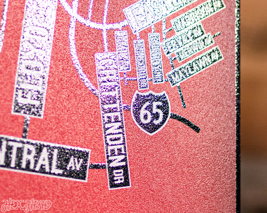 Louisville School Street Poster Single Layer Metal Wall Art
