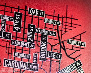 Louisville School Street Poster Single Layer Metal Wall Art