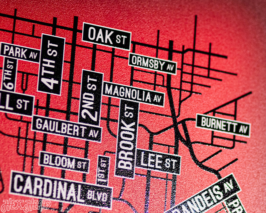 Louisville School Street Poster Single Layer Metal Wall Art