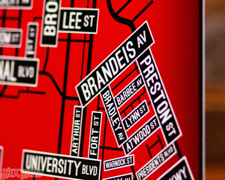 Louisville School Street Poster Single Layer Metal Wall Art