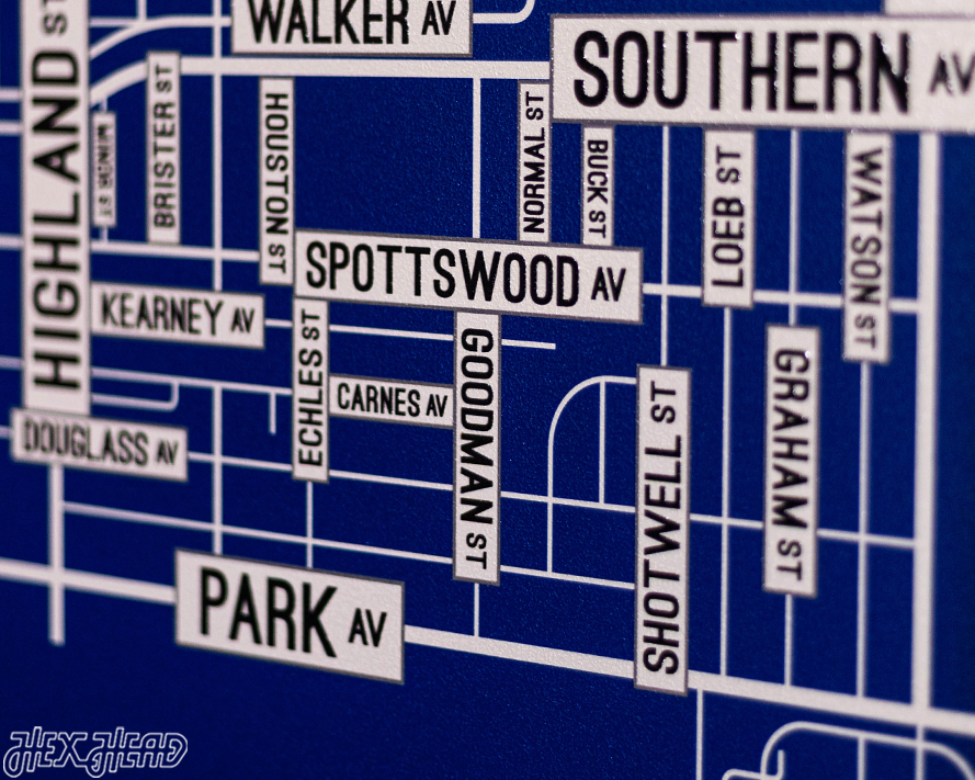 Memphis School Street Poster Single Layer Metal Wall Art