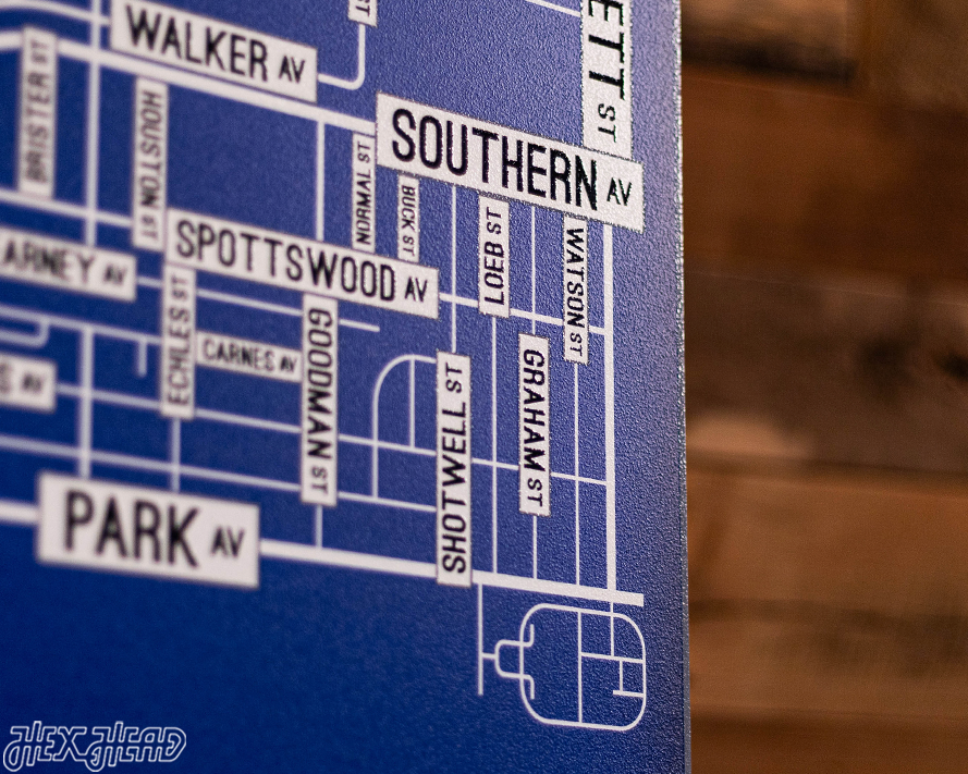 Memphis School Street Poster Single Layer Metal Wall Art