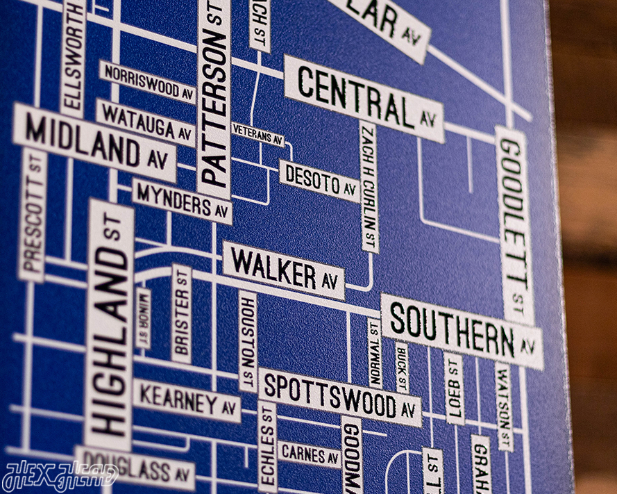 Memphis School Street Poster Single Layer Metal Wall Art