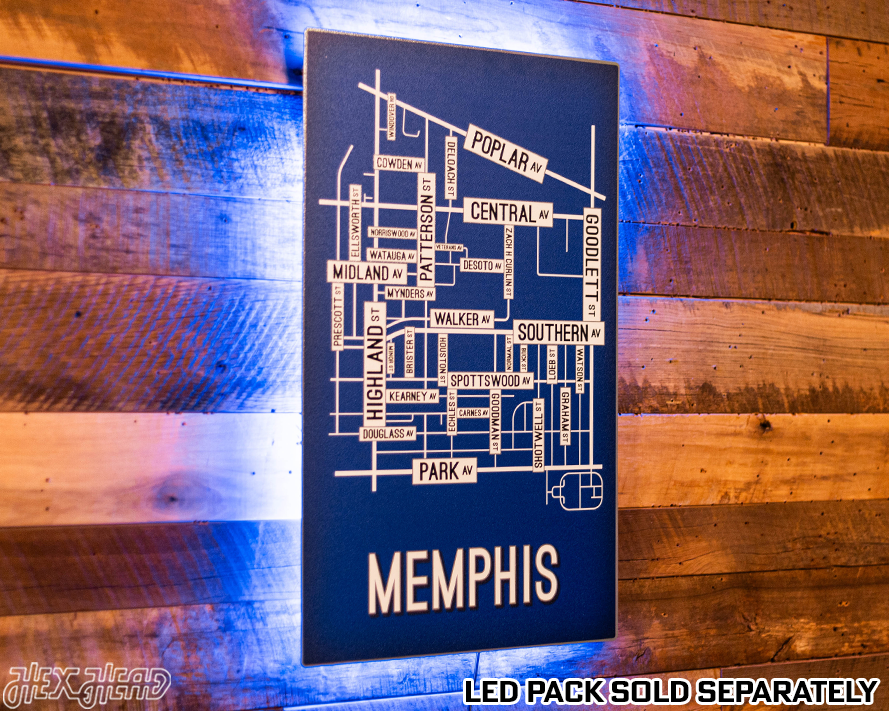 Memphis School Street Poster Single Layer Metal Wall Art