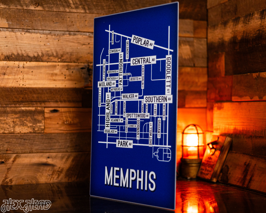 Memphis School Street Poster Single Layer Metal Wall Art