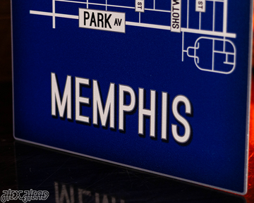 Memphis School Street Poster Single Layer Metal Wall Art