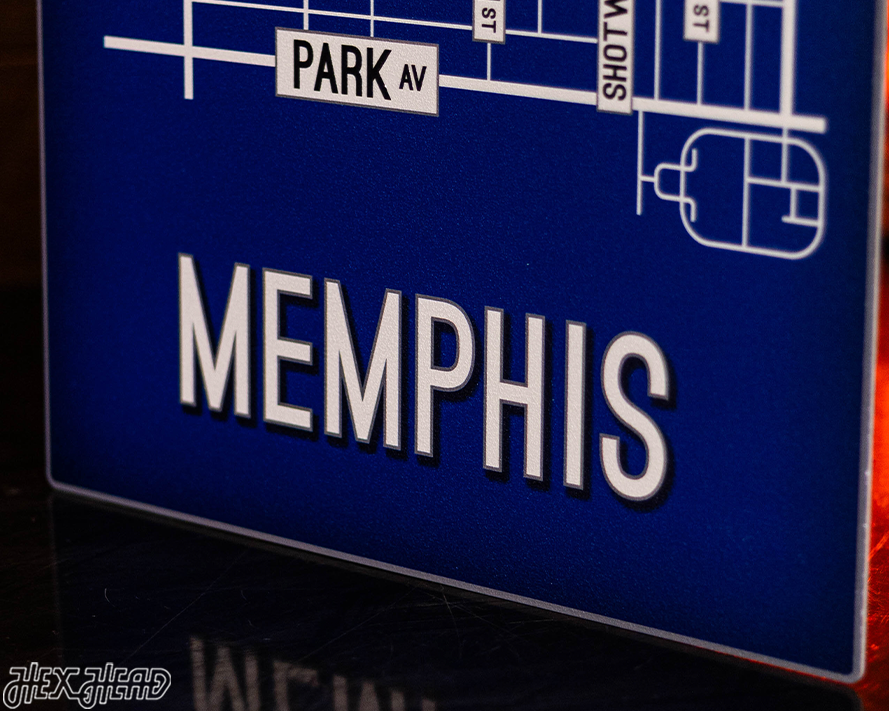 Memphis School Street Poster Single Layer Metal Wall Art