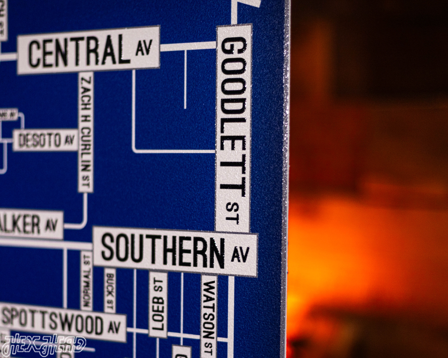 Memphis School Street Poster Single Layer Metal Wall Art
