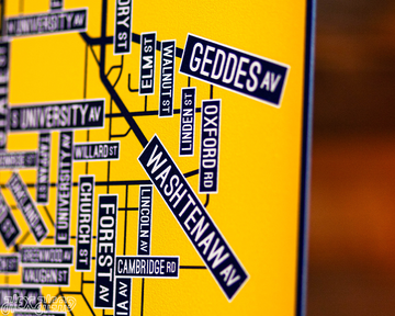 Ann Arbor, Michigan School Street Poster Single Layer Metal Wall Art