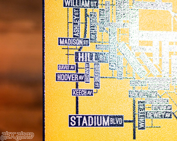 Ann Arbor, Michigan School Street Poster Single Layer Metal Wall Art