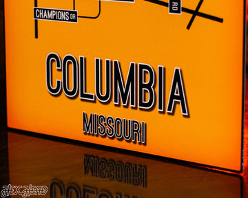 Columbia, Missouri School Street Poster Single Layer Metal Wall Art