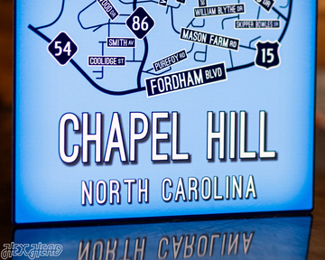 Chapel Hill, North Carolina School Street Poster Single Layer Metal Wall Art
