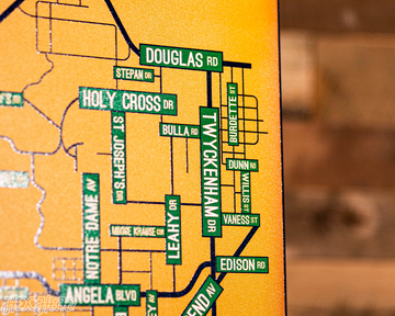 South Bend, Indiana School Street Poster Single Layer Metal Wall Art