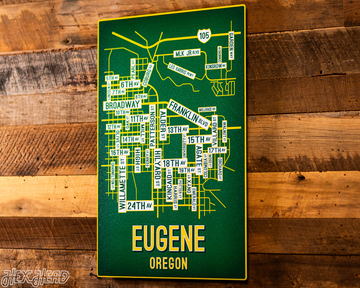 Eugene, Oregon School Street Poster Single Layer Metal Wall Art
