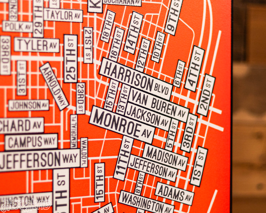 Corvallis, Oregon School Street Poster Single Layer Metal Wall Art