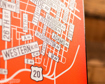 Corvallis, Oregon School Street Poster Single Layer Metal Wall Art