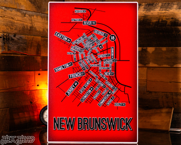 New Brunswick School Street Poster Single Layer Metal Wall Art