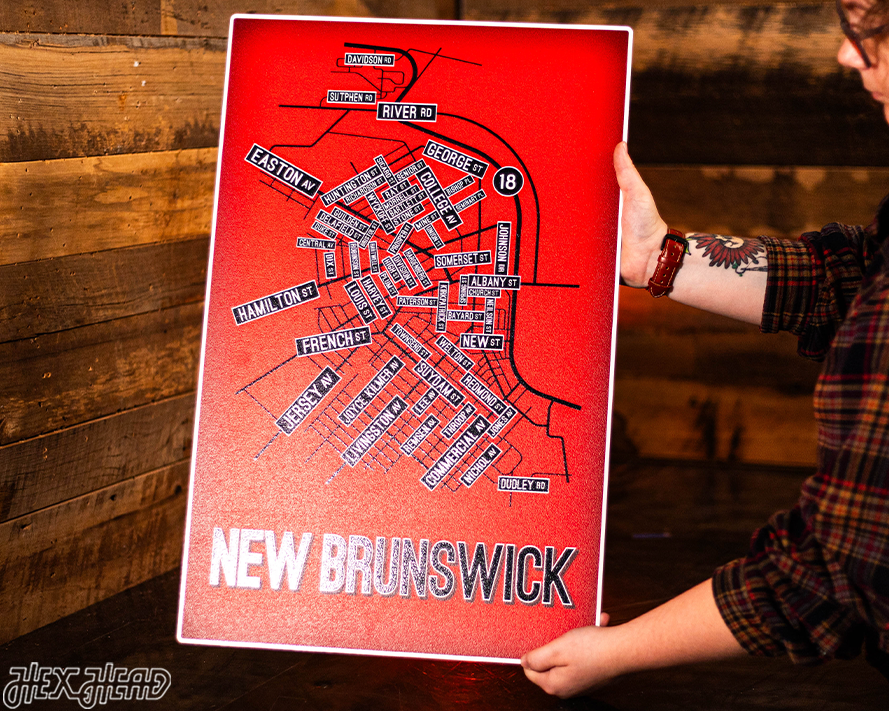 New Brunswick School Street Poster Single Layer Metal Wall Art