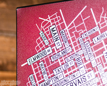 Columbia, South Carolina School Street Poster Single Layer Metal Wall Art