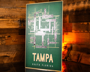 Tampa, South Florida School Street Poster Single Layer Metal Wall Art
