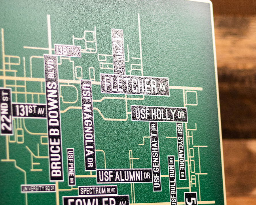 Tampa, South Florida School Street Poster Single Layer Metal Wall Art