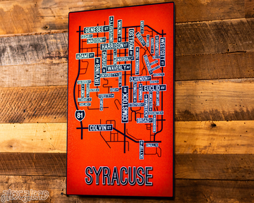 Syracuse School Street Poster Single Layer Metal Wall Art