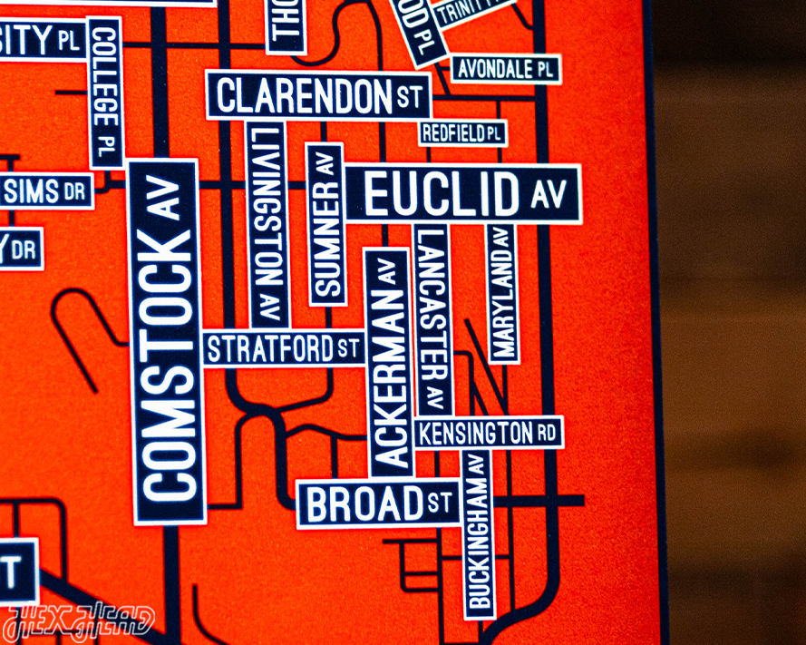 Syracuse School Street Poster Single Layer Metal Wall Art