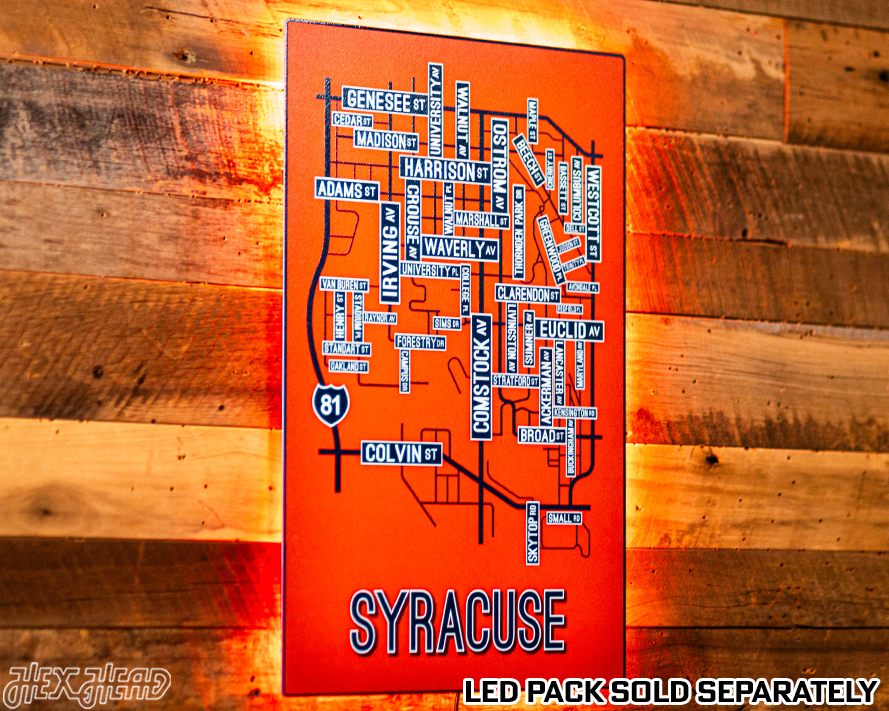 Syracuse School Street Poster Single Layer Metal Wall Art