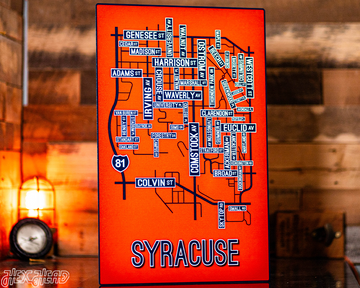 Syracuse School Street Poster Single Layer Metal Wall Art