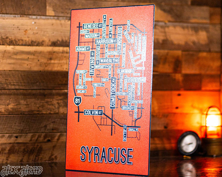 Syracuse School Street Poster Single Layer Metal Wall Art