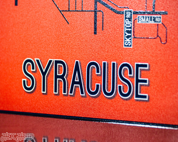 Syracuse School Street Poster Single Layer Metal Wall Art