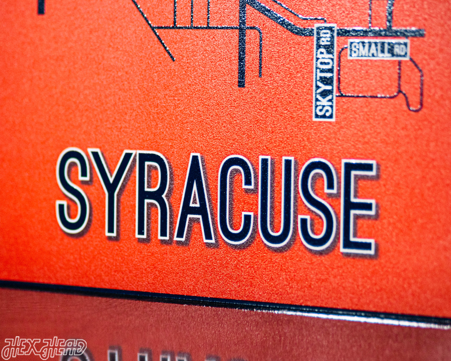 Syracuse School Street Poster Single Layer Metal Wall Art