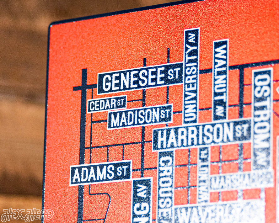 Syracuse School Street Poster Single Layer Metal Wall Art