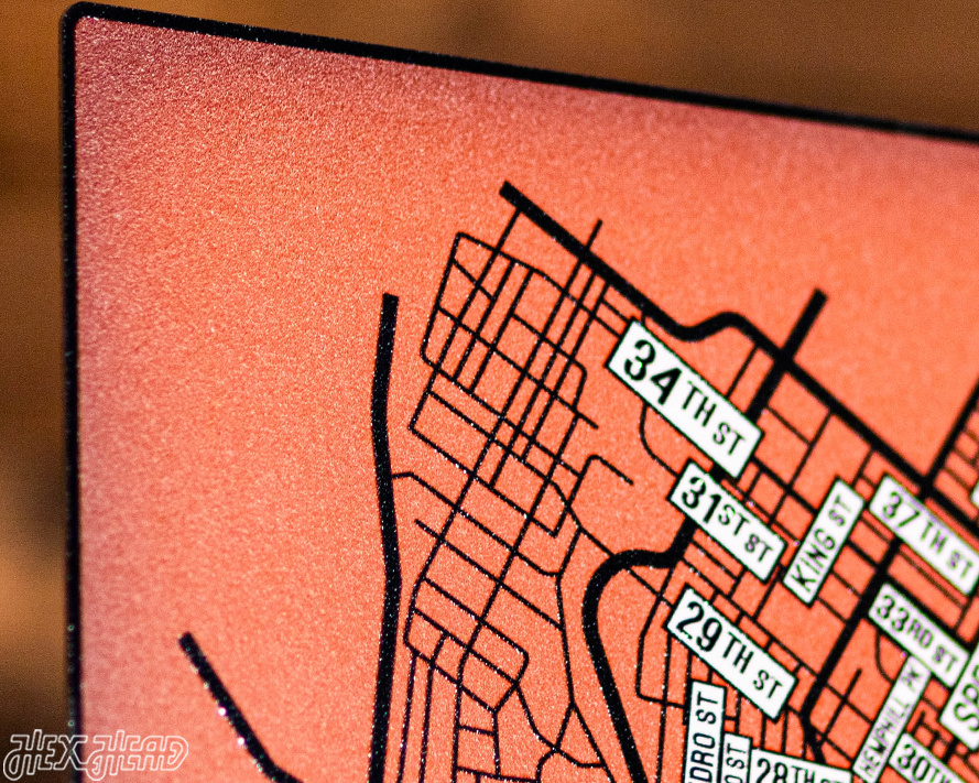 Austin, Texas School Street Poster Single Layer Metal Wall Art