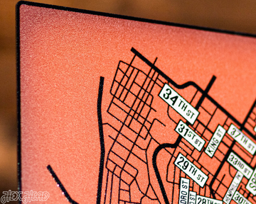 Austin, Texas School Street Poster Single Layer Metal Wall Art