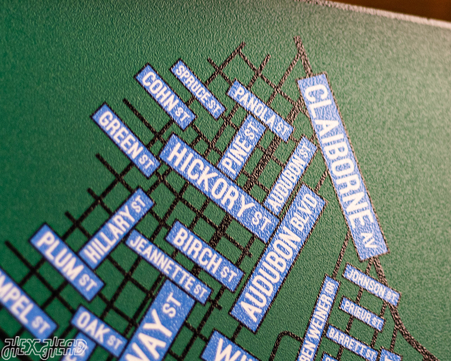 New Orleans, University District School Street Poster Single Layer Metal Wall Art