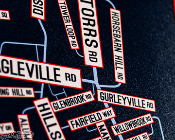 Storrs, Connecticut School Street Poster Single Layer Metal Wall Art