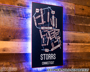 Storrs, Connecticut School Street Poster Single Layer Metal Wall Art