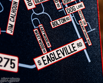 Storrs, Connecticut School Street Poster Single Layer Metal Wall Art