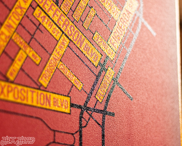 Los Angeles, University Park School Street Poster Single Layer Metal Wall Art