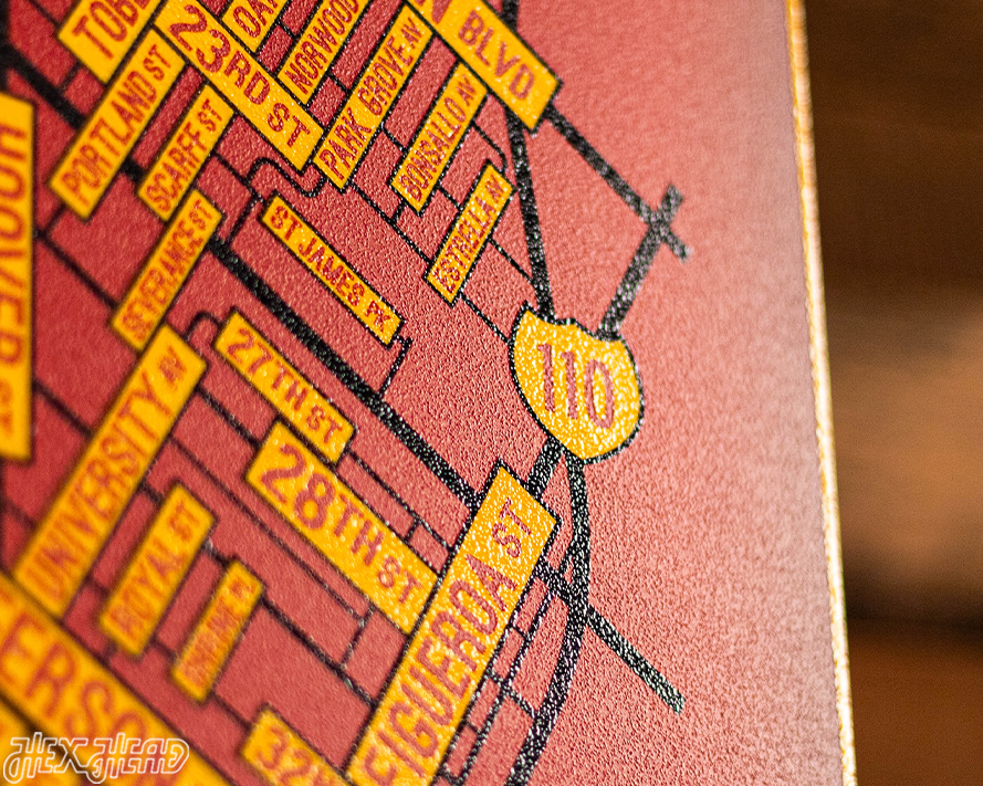 Los Angeles, University Park School Street Poster Single Layer Metal Wall Art