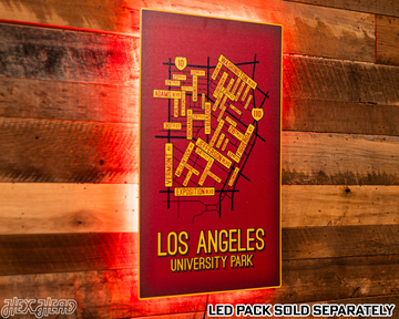 Los Angeles, University Park School Street Poster Single Layer Metal Wall Art